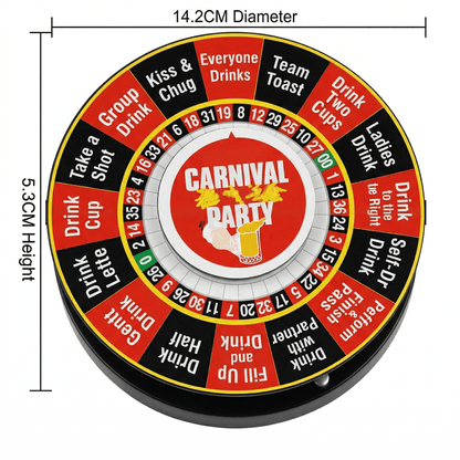 Custom Logo Drinking Party Electric Roulette Wheel Fun Adult Bar Drinking Spin Game Wheel for Bachelor Birthday Party Supplies