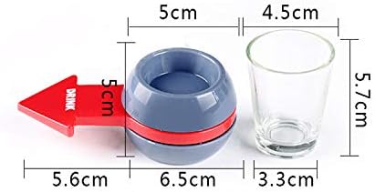 Fun Party Shot Glass Spinner Spin the Shot Drinking Game Set for Bar KTV