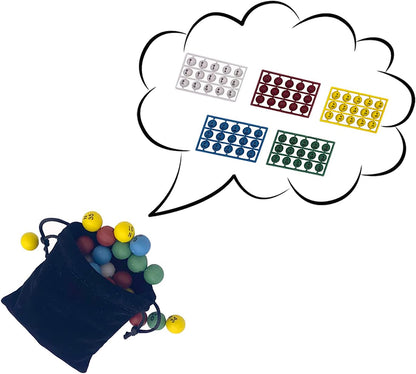 Deluxe Bingo Game Set-Includes Bingo Cage,600 Colorful Bingo Chips with a Bag,100 Mixed Bingo Cards,75 Calling Balls with a Bag,Plastic Master Board-Ideal for Large Groups, Parties
