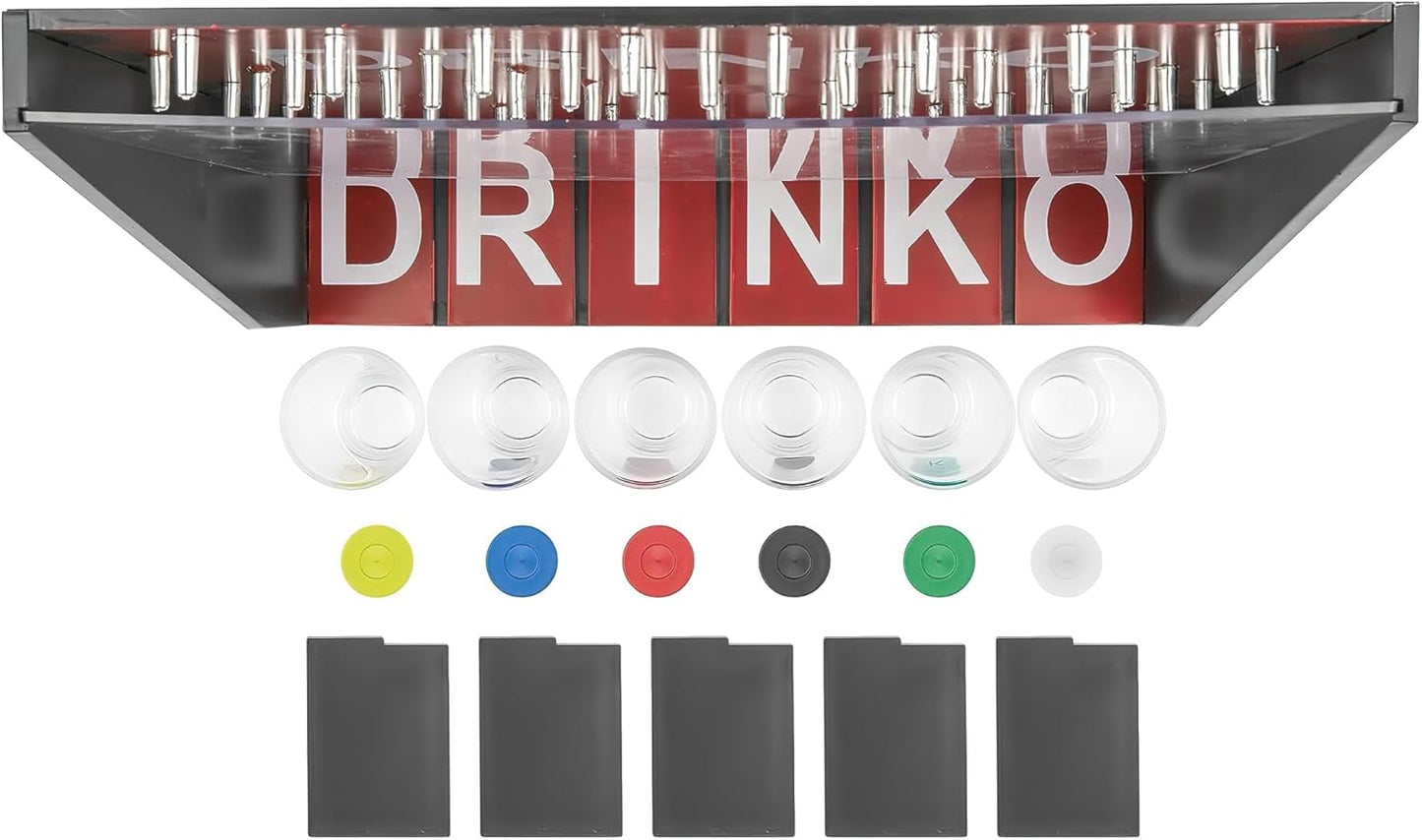 Fairly Odd Novelties DRINKO Drinking Game - Social Shot Glass Party Fun for Groups & Couples - Multicolor, Glass Shots, Durable Board with Metal Pegs - The Ultimate Party Starter!