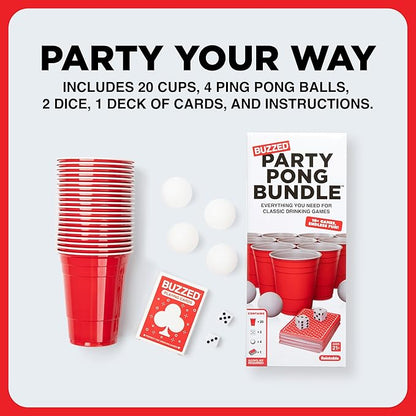 Custom BeerPong Beer Pong Cup Set 22 Pc Plastic Red Cups 16oz Disposable Cup With 3 Ball