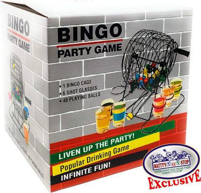 Deluxe Bingo Game Set-Includes Bingo Cage,600 Colorful Bingo Chips with a Bag,100 Mixed Bingo Cards,75 Calling Balls with a Bag,Plastic Master Board-Ideal for Large Groups, Parties