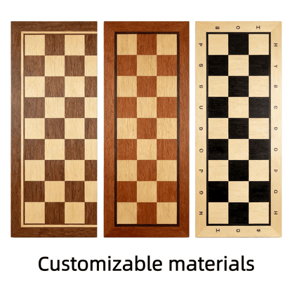 Customizable International Chess Wooden Chessboard-Durable Board Games Multiple Sizes ONLY BOARD in Multiple Sizes
