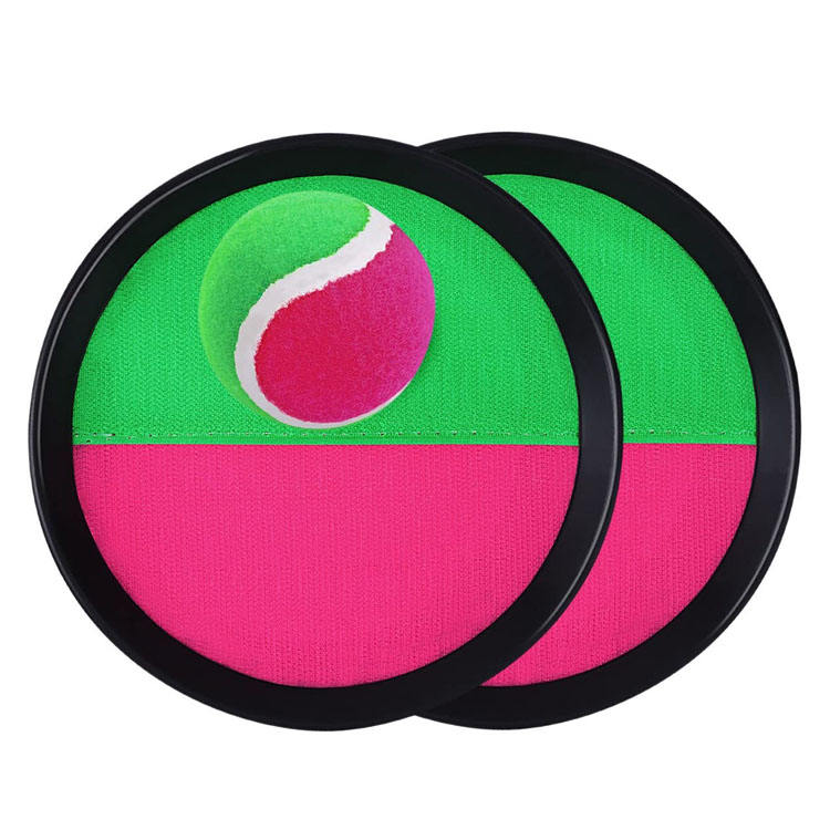 Interesting 8 Inch Paddle Toss and Catch Ball Game Adjustable Strap Rackets Self-Stick Catch Toy for Kid & Adults