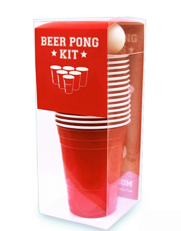 Custom BeerPong Beer Pong Cup Set 22 Pc Plastic Red Cups 16oz Disposable Cup With 3 Ball