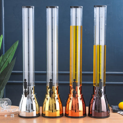 Beer Tower 3L/100oz - Beverage Dispenser with Spigot & Ice Tube, Margarita Tower, Mimosa Tower, Perfect Drink Dispensers for Parties, Drink Tower, Holds 6 Pints of Beer - Copper